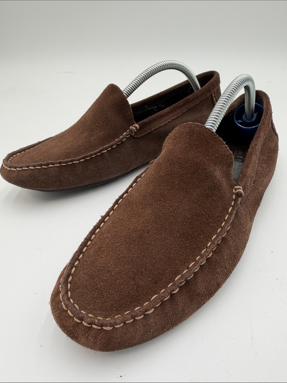 LAUREN RALPH LAUREN sz10B Dark Brown Suede Slip-On Loafer Driving Shoe
